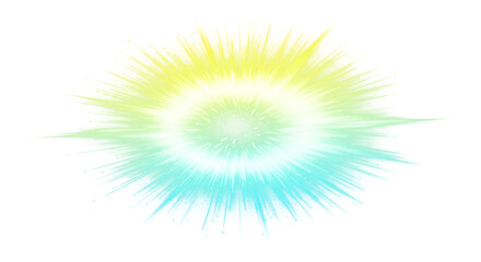 Glowing portal with bright light explosion and particles effects isolated on transparent background
