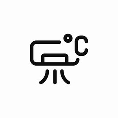 ac air conditioner degree celcius icon sign vector