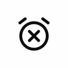 alarm clock delete icon sign vector