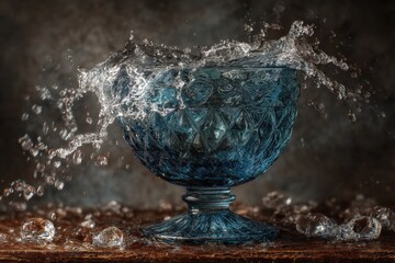 Still life featuring ornate metal cup with limes, lemons, and an antique pitcher on a rustic surface