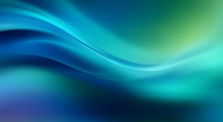Blue and Green Abstract Flowing Gradient Wave Background