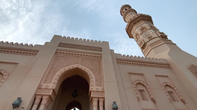 Seeb, Muscat, Oman 16 July 2024.The Jamea Sayyida Fatima bint Ali Al Said Mosque is a serene place of worship, showcasing Oman&rsquo;s rich Islamic heritage and elegant architecture.