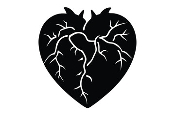 zombie heart vector icon