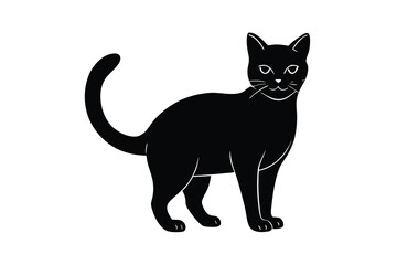 black cat vector icon