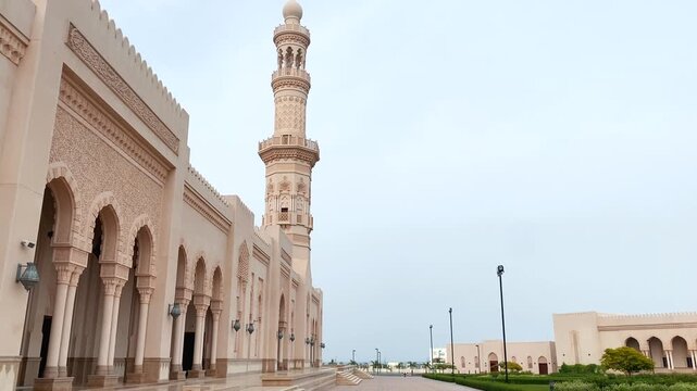 Seeb, Muscat, Oman 16 July 2024.The Jamea Sayyida Fatima bint Ali Al Said Mosque is a serene place of worship, showcasing Oman&rsquo;s rich Islamic heritage and elegant architecture.