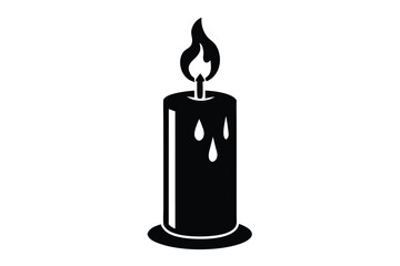 cursed candle vector icon