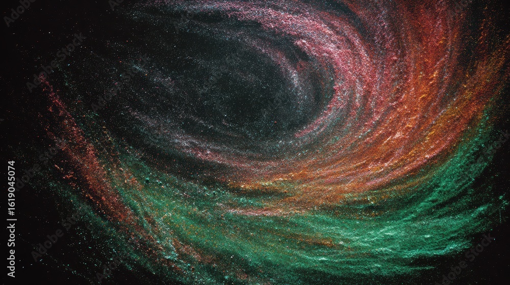 Aufkleber vibrant cosmic swirl, showcases a captivating swirl of colors and textures, creating a mesmerizing e