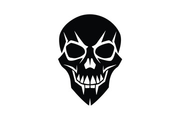 cursed skull vector icon