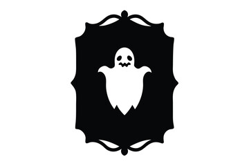haunted frame vector icon