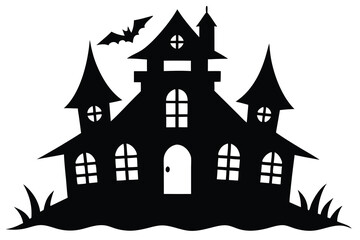 haunted house vector icon