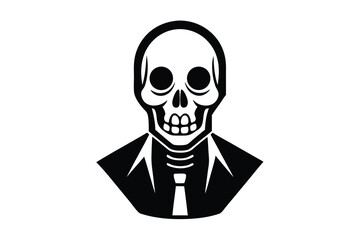 skeleton head vector icon