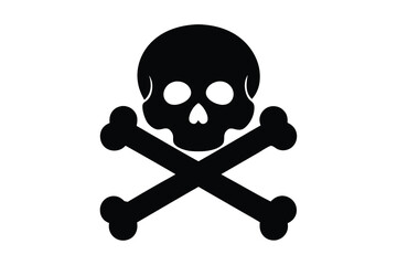 skull and crossbones vector icon