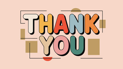 Thank you message appreciation gratitude thanks giving card design template vector illustration art