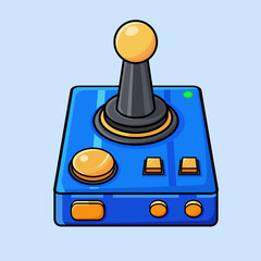 Vector illustration of an old-fashioned joystick commonly used for playing video games - Retro Vector Illustration