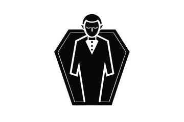 vampire coffin vector icon