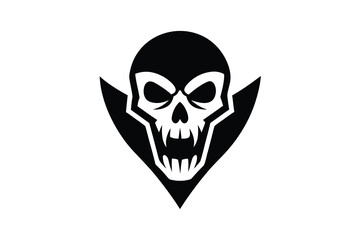 vampire skull vector icon