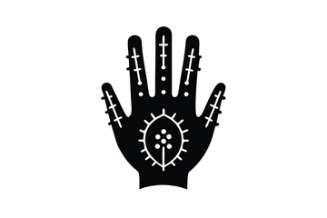 voodoo hand vector icon