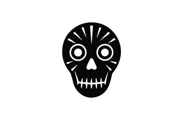 voodoo skull vector icon