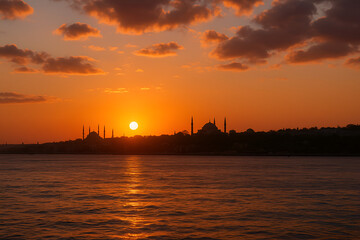 sunset over the bosphourus İstanbul 