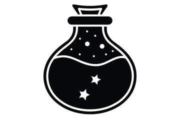 witch potion jar vector icon
