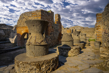 Exploring Pompeii Pizza Ovens Under Springtime Sunshine