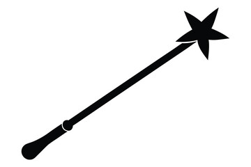 witch wand vector icon