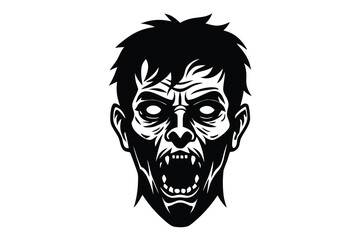 zombie face vector icon