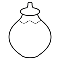 Abstract 3d clay model on a clean white background