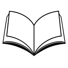Illustration of an open book with colorful pages on a clean white background