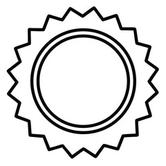 Colorful award sticker with star and ribbon design