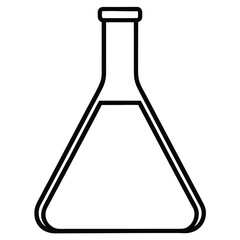 Scientific laboratory flask illustration on a clean white background