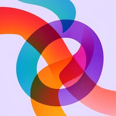 abstract background with colored rings.