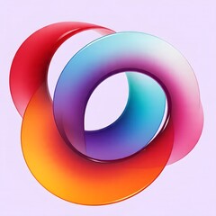 abstract background with colored rings.