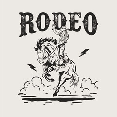 Rodeo Cowboy Action Silhouette