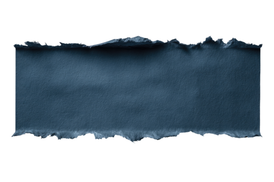 Dark blue ripped paper banner