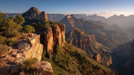Grand Canyon vista at sunrise