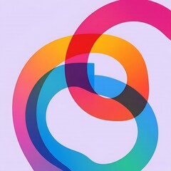 abstract background with colored rings.