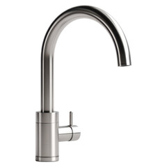 Photorealistic 3D Render of a Modern Stainless Steel Kitchen Faucet