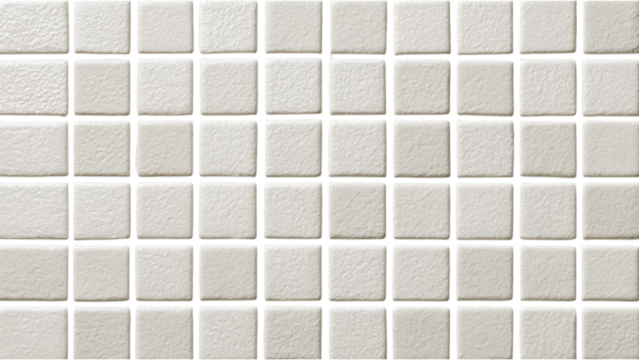 Perfectly Arranged Grid of Small Identical White Ceramic Tiles