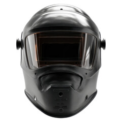 Photorealistic Welding Helmet with Dark Visor and Realistic Features