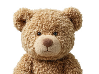 Soft Caramel Plush Teddy Bear with Stitched Features and Warm Fur