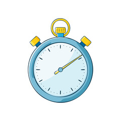 Stopwatch illustration in cartoon style