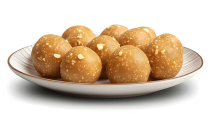 laddu dessert isolated on white background