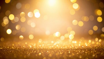 Golden Glitter Bokeh Background