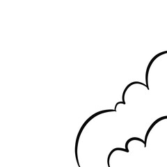 Bottom Right Corner Cloud Lineart