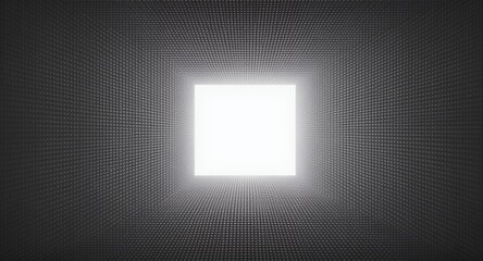 Abstract Data Tunnel with Bright Light at the End