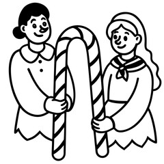 Romantic Candy Cane Duo