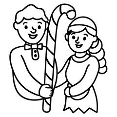 Romantic Candy Cane Duo