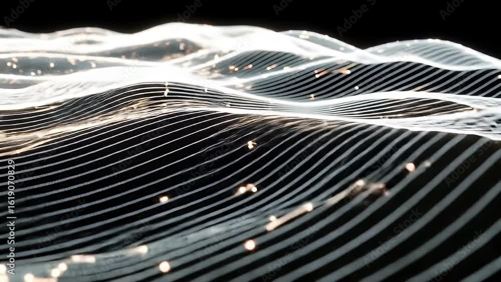 Poster abstract glowing lines: a captivating abstract digital art piece features luminous, undulating lines