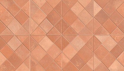 Terracotta Geometric Patterned Paving